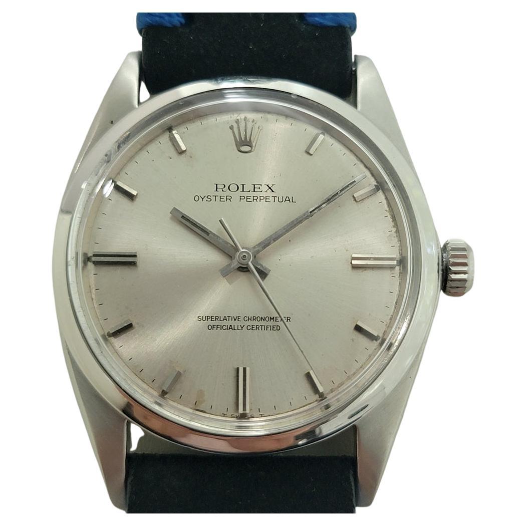 Rolex Oyster Perpetual Ref 1018 36mm Mens Automatic 1960s Vintage Swiss RA538B For Sale