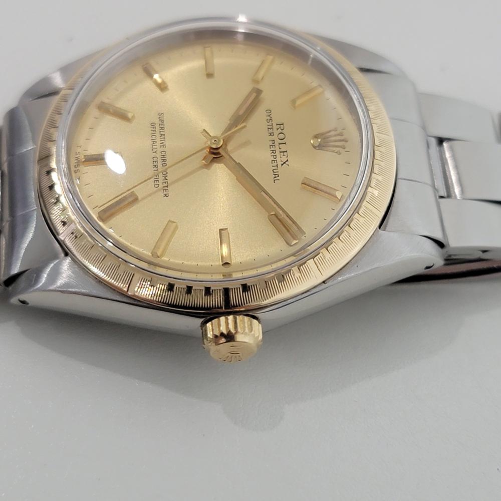 Rolex Oyster Perpetual Ref 1038 35mm 14k SS Mens Automatic 1960s Vintage By RA567 im Angebot 1