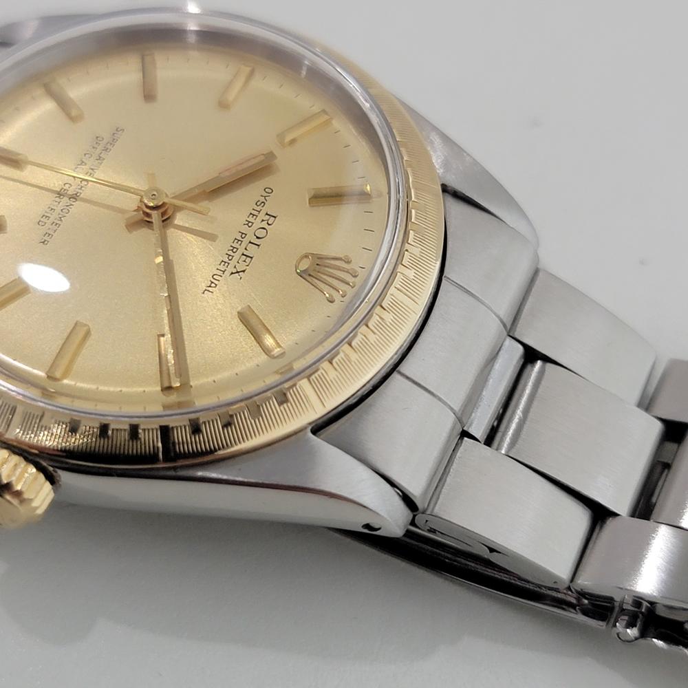 Rolex Oyster Perpetual Ref 1038 35mm 14k SS Mens Automatic 1960s Vintage By RA567 im Angebot 2