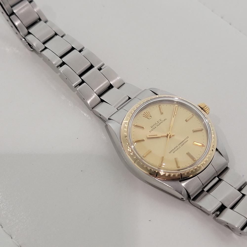 Rolex Oyster Perpetual Ref 1038 35mm 14k SS Mens Automatic 1960s Vintage By RA567 im Angebot 3