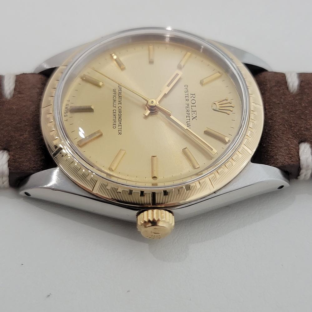 Rolex Oyster Perpetual Ref 1038 35mm 14k SS Mens Automatic 1960s Vintage RA567B en venta 1