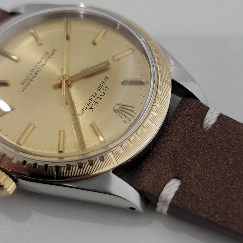 Rolex Oyster Perpetual Ref 1038 35mm 14k SS Mens Automatic 1960s Vintage RA567B en venta 2