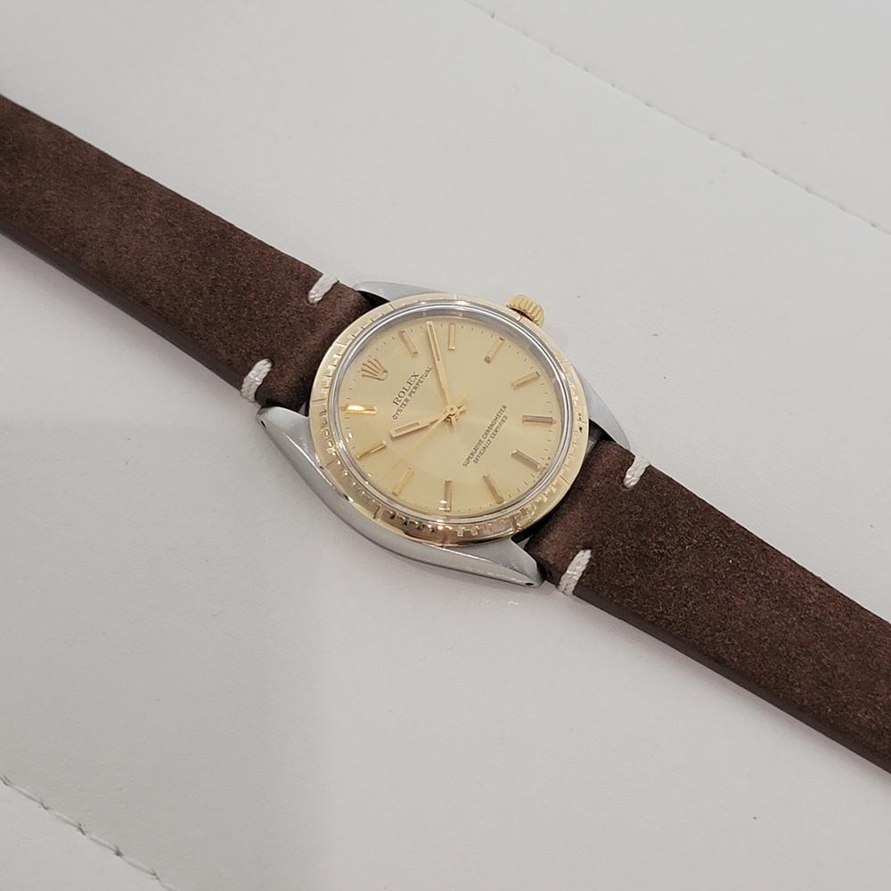 Rolex Oyster Perpetual Ref 1038 35mm 14k SS Mens Automatic 1960s Vintage RA567B en venta 3