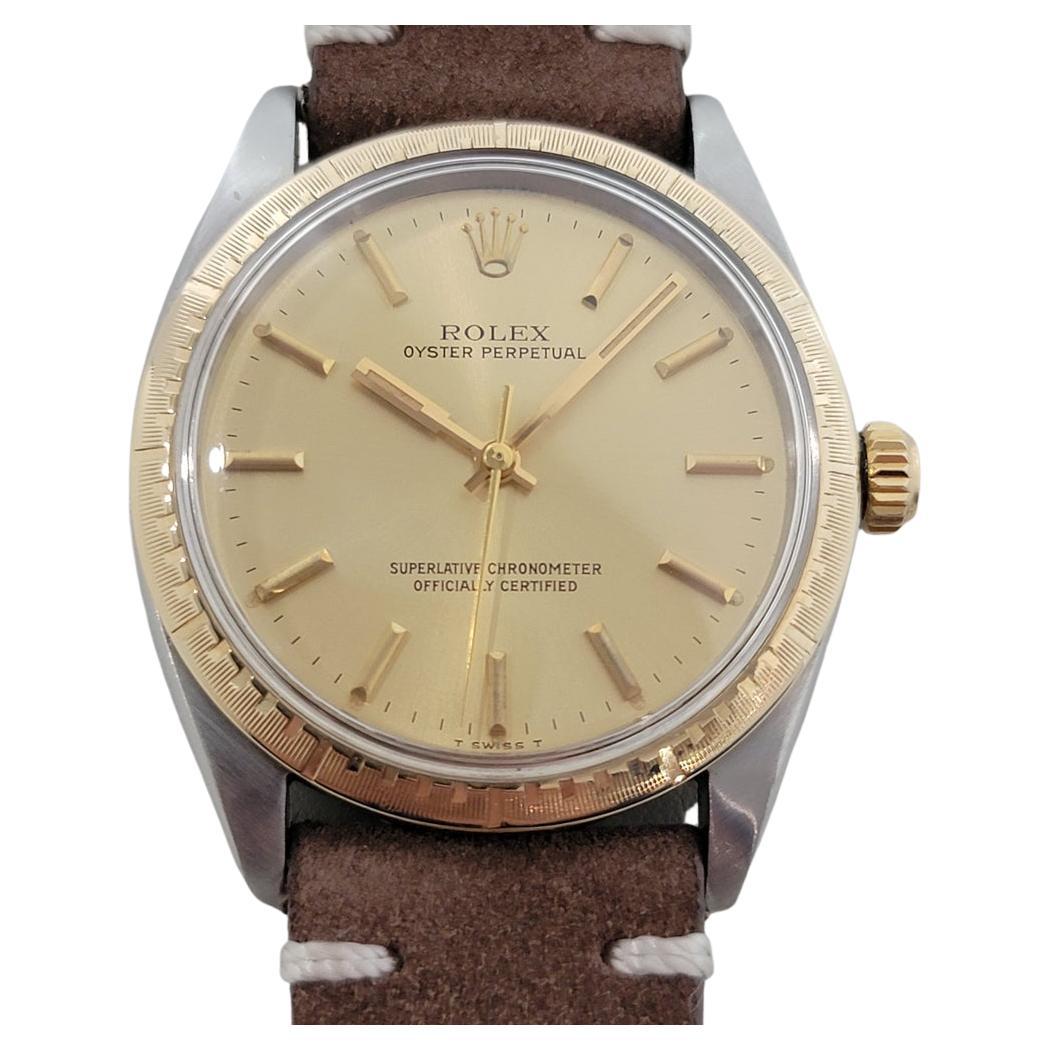 Rolex Oyster Perpetual Ref 1038 35mm 14k SS Mens Automatic 1960s Vintage RA567B en venta