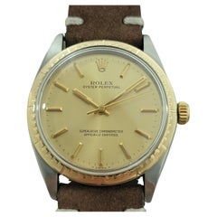 Rolex Oyster Perpetual Ref 1038 35mm 14k SS Mens Automatic 1960s Vintage RA567B