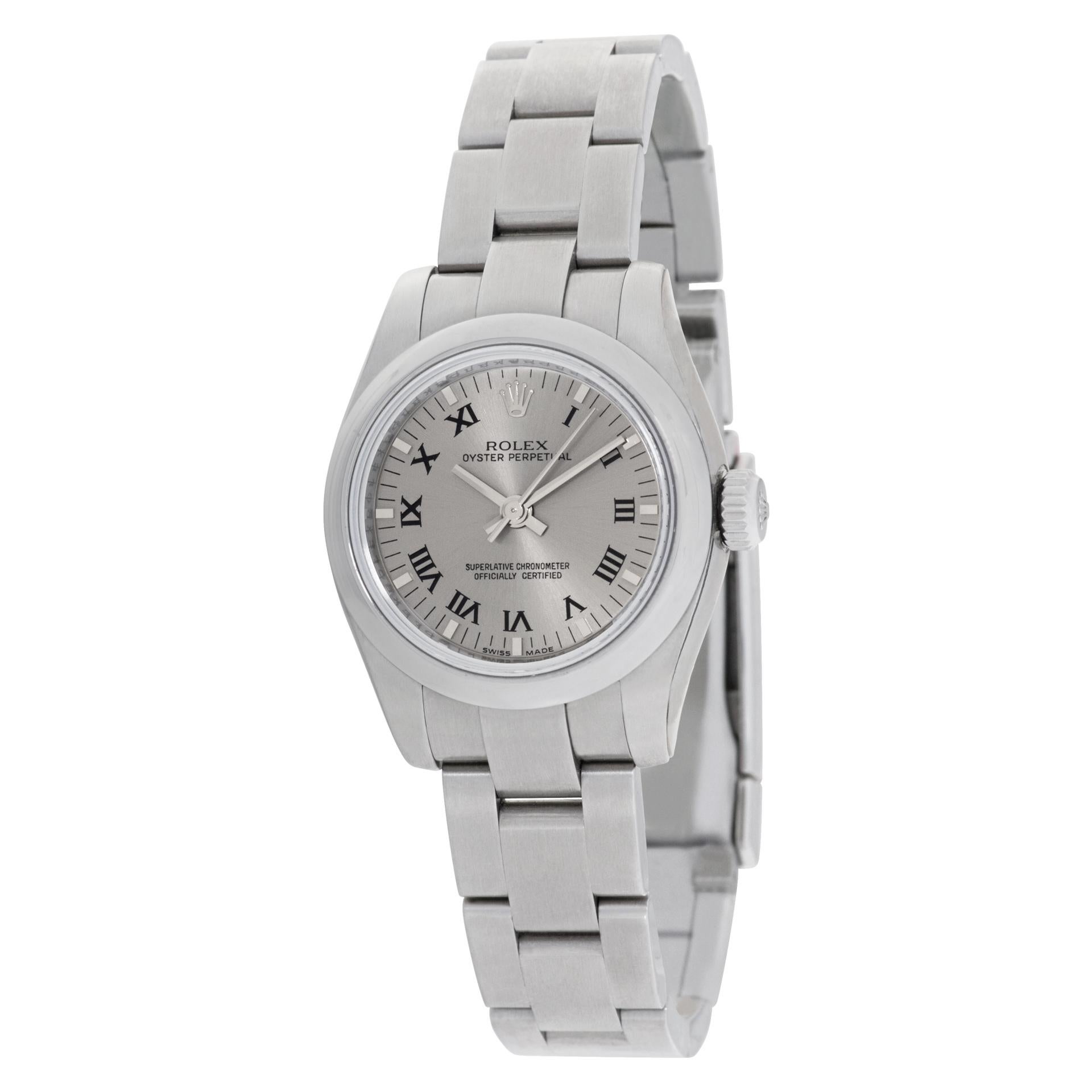 Rolex Oyster Perpetual in stainless steel. Auto w/ sweep seconds. 26 mm case size. Ref 176200. **Bank wire only at this price** Circa 2007. Fine Pre-owned Rolex Watch.   Certified preowned Classic Rolex Oyster Perpetual 176200 watch is made out of