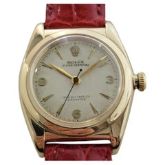 Rolex Oyster Perpetual Ref 3131 Mens 32mm 14k Gold 1940s Vintage Automatic RA611