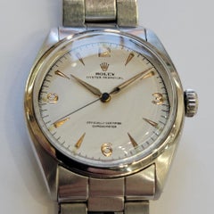 Rolex Oyster Perpetual Ref 6084 1950s Mens 34m Automatic Bubble Back RA780S