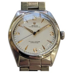 Rolex Oyster Perpetual Ref 6084 1950s Mens 34m Automatic Bubble Back RA780S
