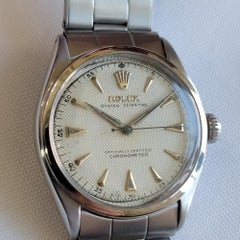 Rolex Oyster Perpetual Ref 6084 Mens 1950s 34mm Automatic Bubble Back RA715