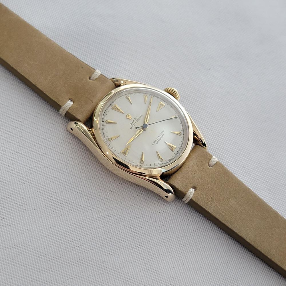 Rolex Oyster Perpetual Ref 6094 Oro macizo 14k Hombre 1950 Automático RA657 en venta 3
