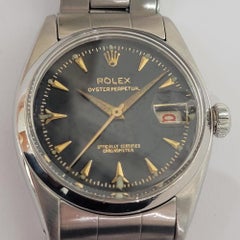 Rolex Oyster Perpetual Ref 6530 Mens 34mm 1950s Automatic w Roulette Date RA765