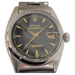 Rolex Oyster Perpetual Ref 6530 Mens 34mm 1950s Automatic w Roulette Date RA765