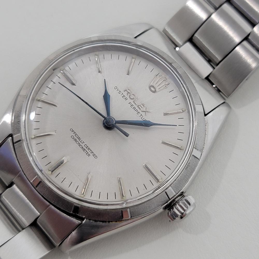 Men's Rolex Oyster Perpetual Ref 6565 34mm Mens Automatic 1950s Swiss Vintage RA547S For Sale