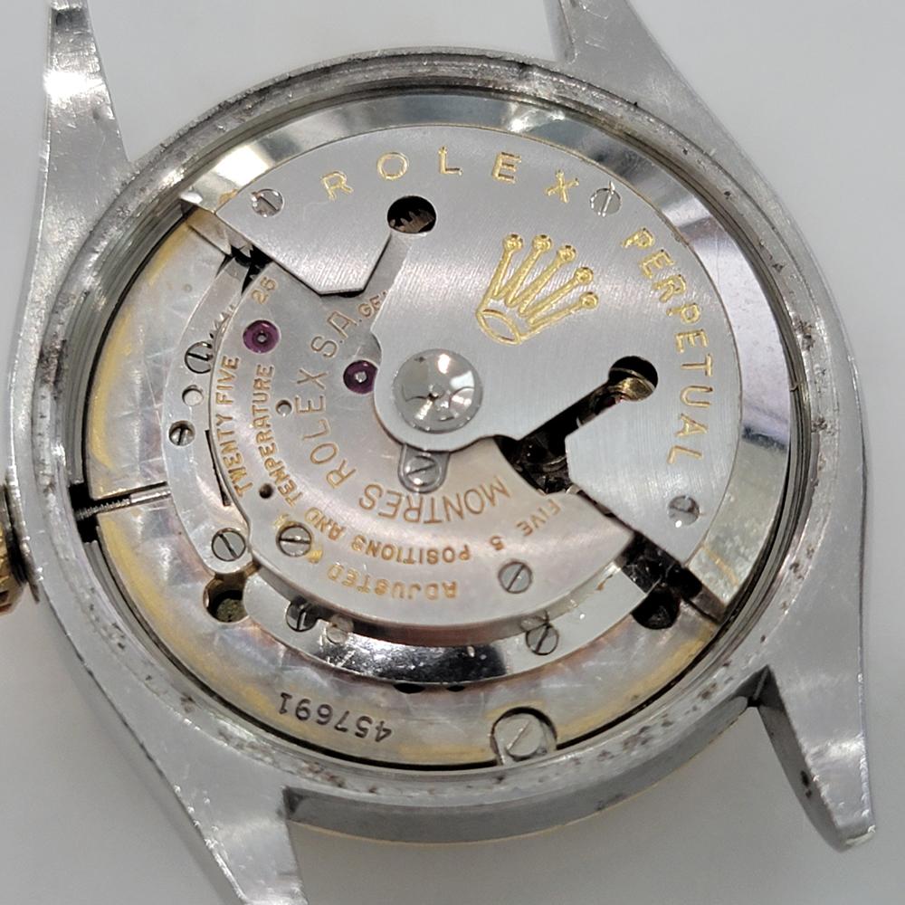 Rolex Oyster Perpetual Ref 6581 34mm Mens 14k SS 1960s Vintage Automatic RA665 For Sale 10