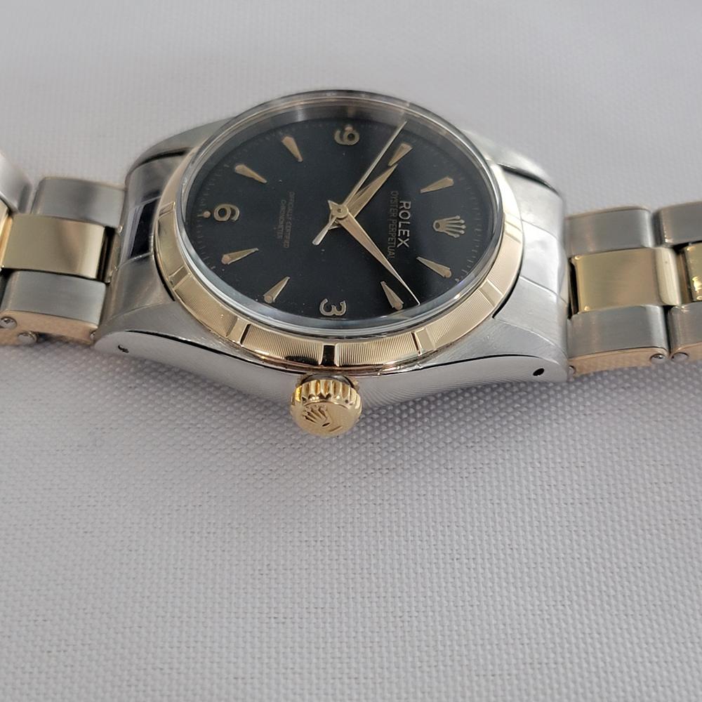 Rolex Oyster Perpetual Ref 6581 34mm Mens 14k SS 1960s Vintage Automatic RA665 For Sale 1