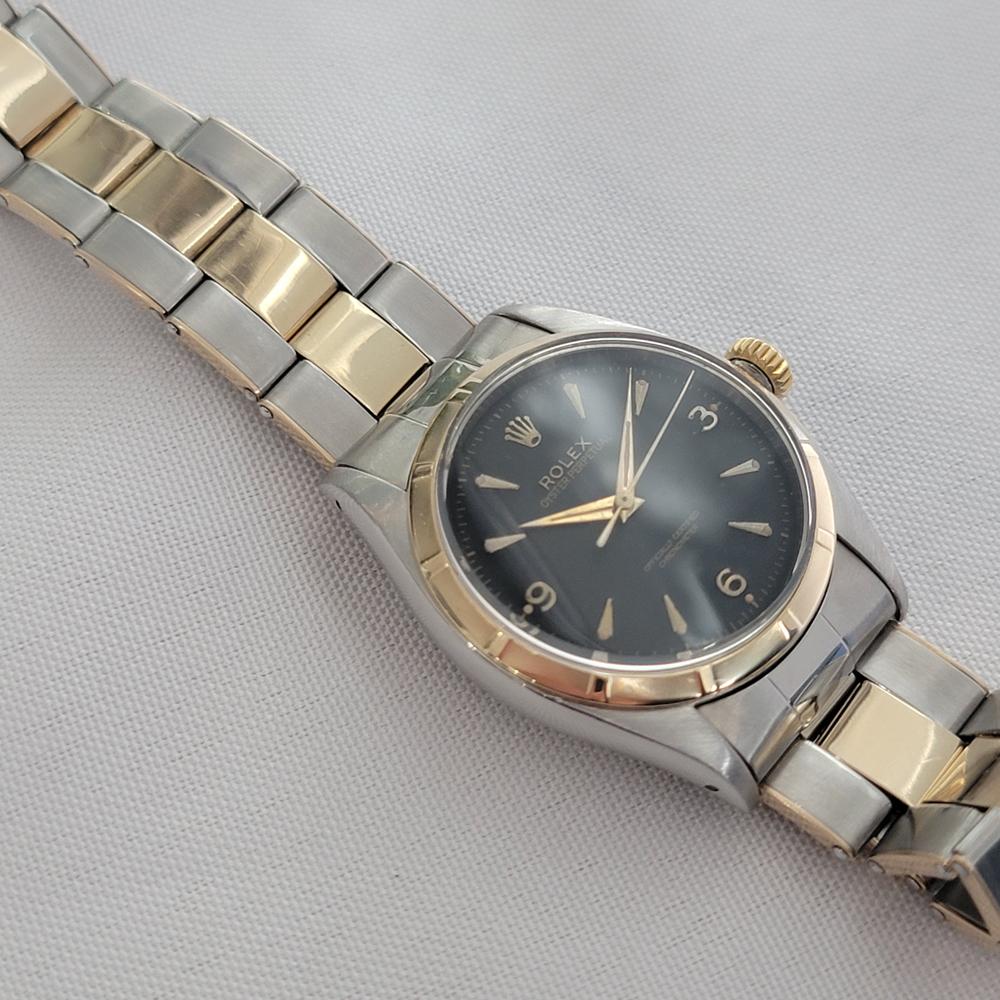Rolex Oyster Perpetual Ref 6581 34mm Mens 14k SS 1960s Vintage Automatic RA665 For Sale 3