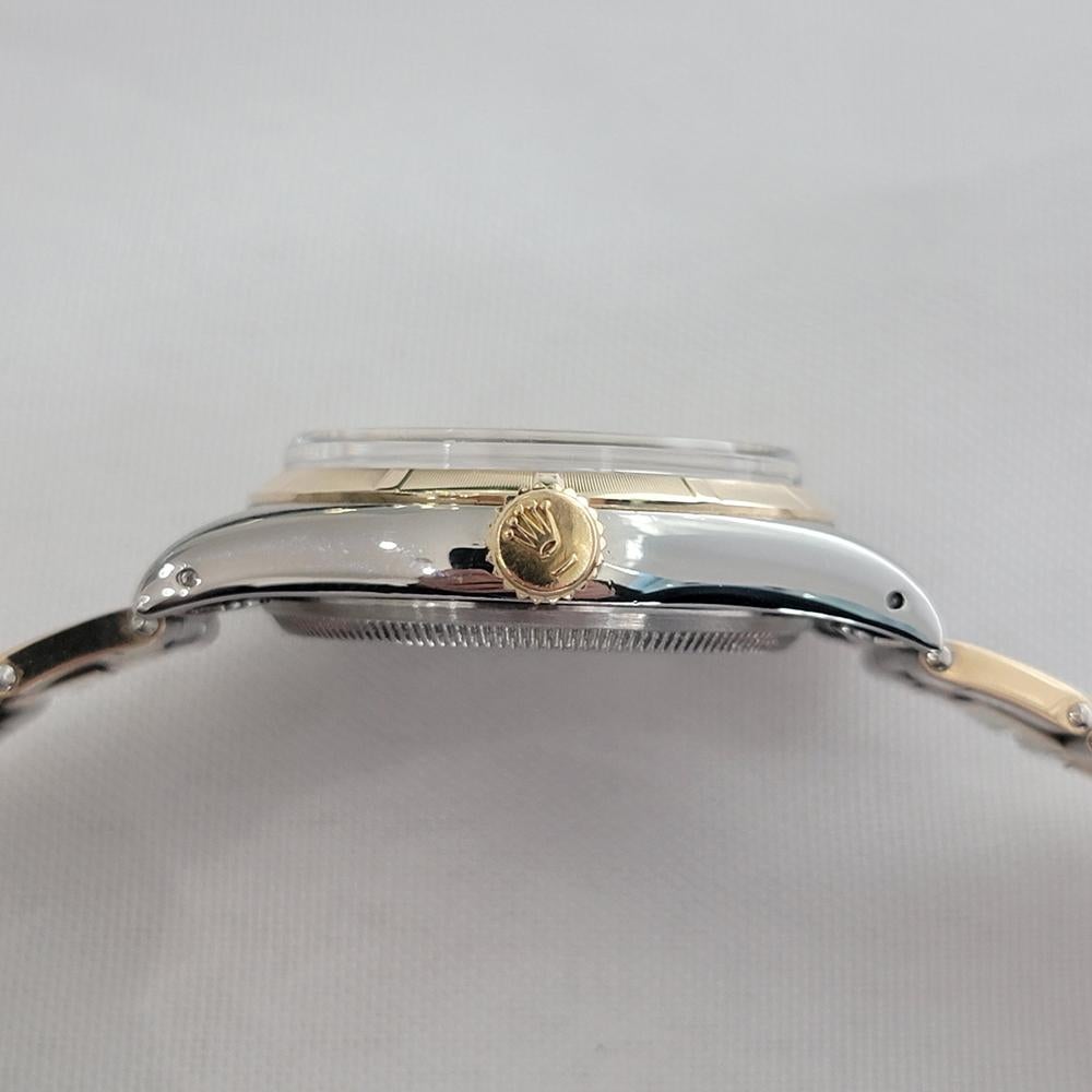 Rolex Oyster Perpetual Ref 6581 34mm Mens 14k SS 1960s Vintage Automatic RA665 For Sale 4