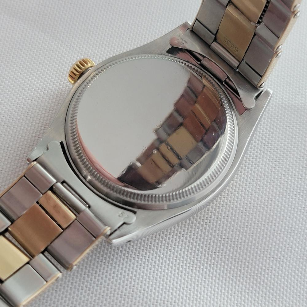 Rolex Oyster Perpetual Ref 6581 34mm Mens 14k SS 1960s Vintage Automatic RA665 For Sale 5