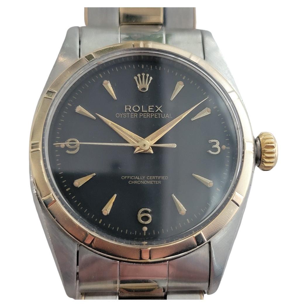 Rolex Oyster Perpetual Ref 6581 34mm Herren 14k SS 1960s Vintage Automatic RA665