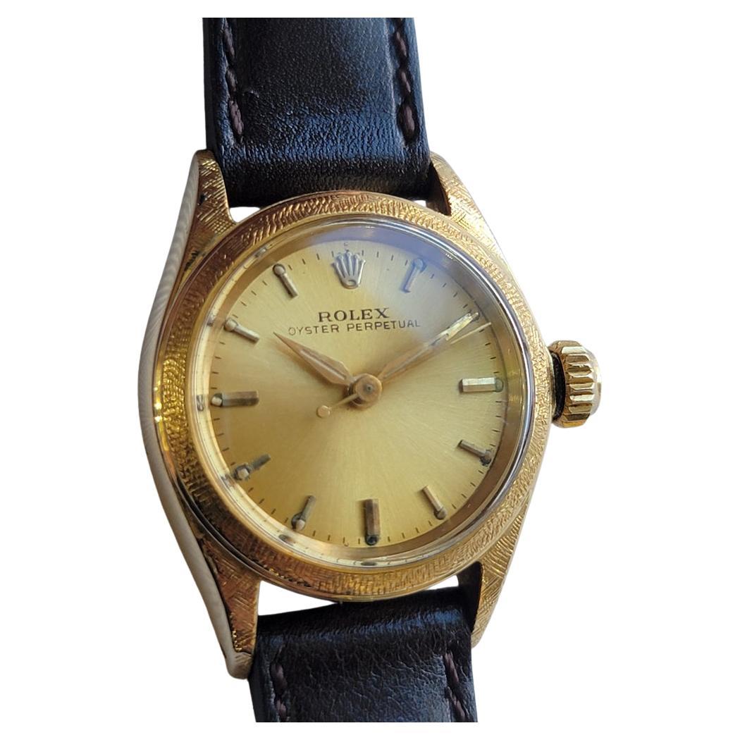 Rolex Oyster perpetual Ref 6620 Oro massiccio 18k Donna 25mm 1950 Automatico RA704