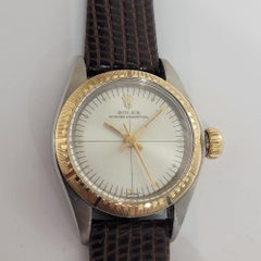 Rolex Oyster Perpetual Ref 6724 14k Gold SS 25mm Ladies 1970s Automatic RA740