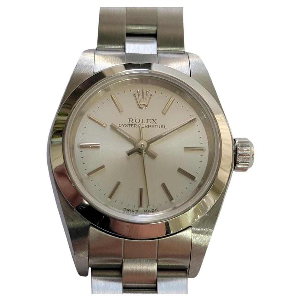Rolex Oyster perpetual Ref 76080 SS Ladies 26mm Automatic circa 2000s RA734 For Sale