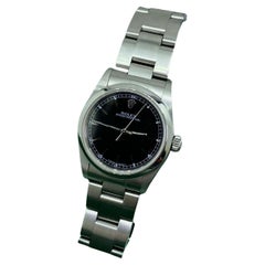 Retro Rolex Oyster Perpetual Ref 77080 Black Dial Ladies' Watch, Full Set, circa 1999