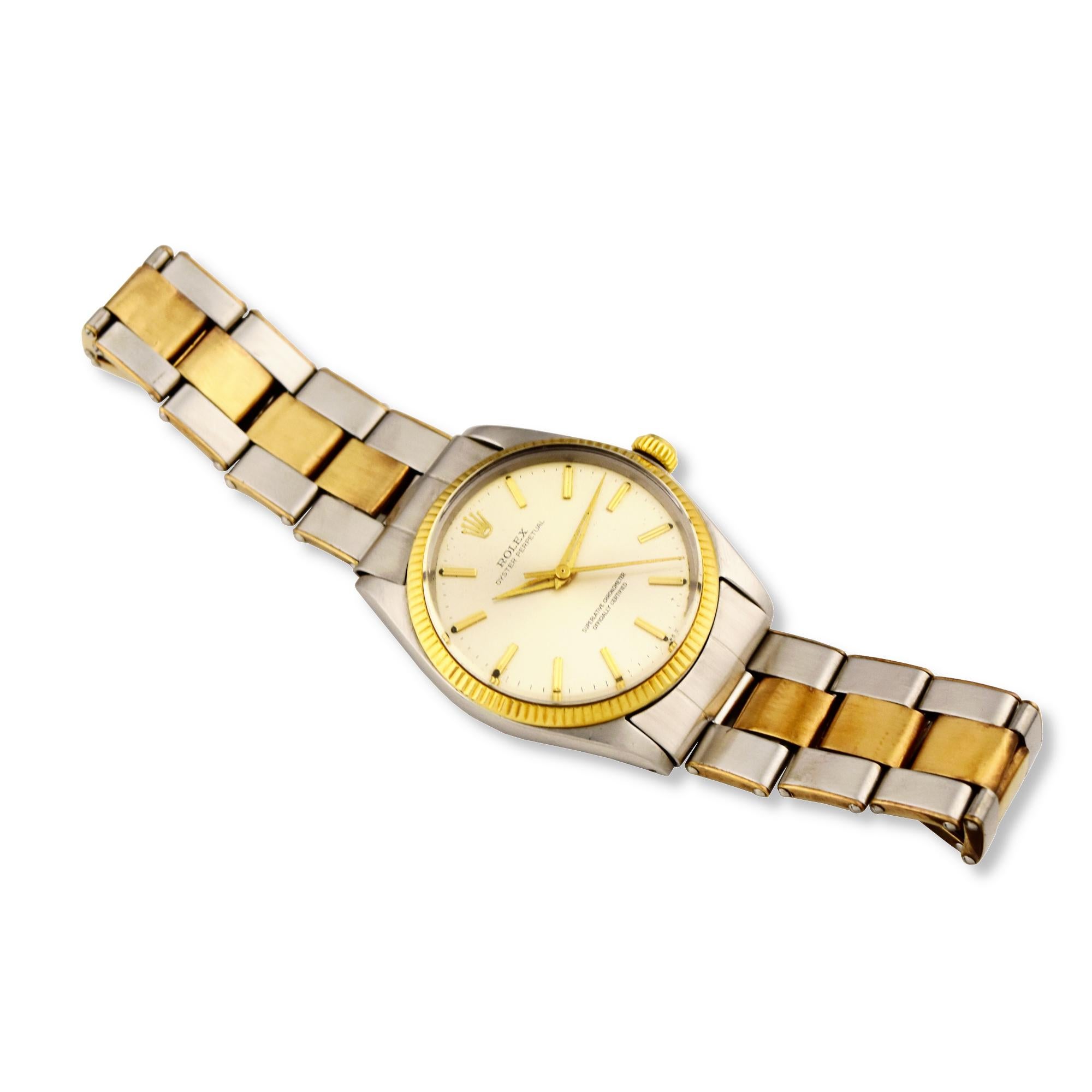 Women's or Men's Rolex Oyster Perpetual Ref.1005 Two-Tone Watch