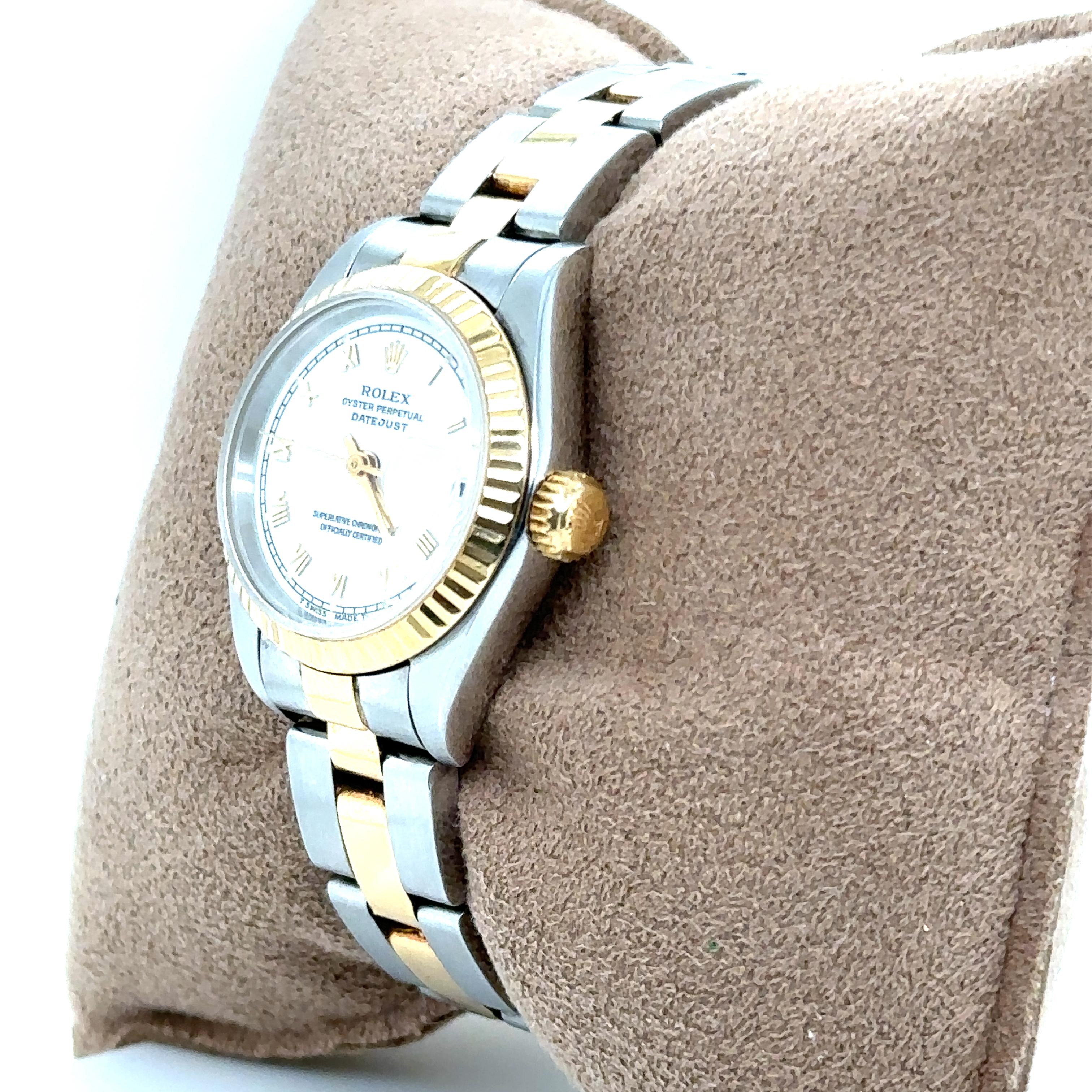 Women's or Men's Rolex Oyster Perpetual Ref#69173 Woman's Watch 18K Gold & Steel Bracelet