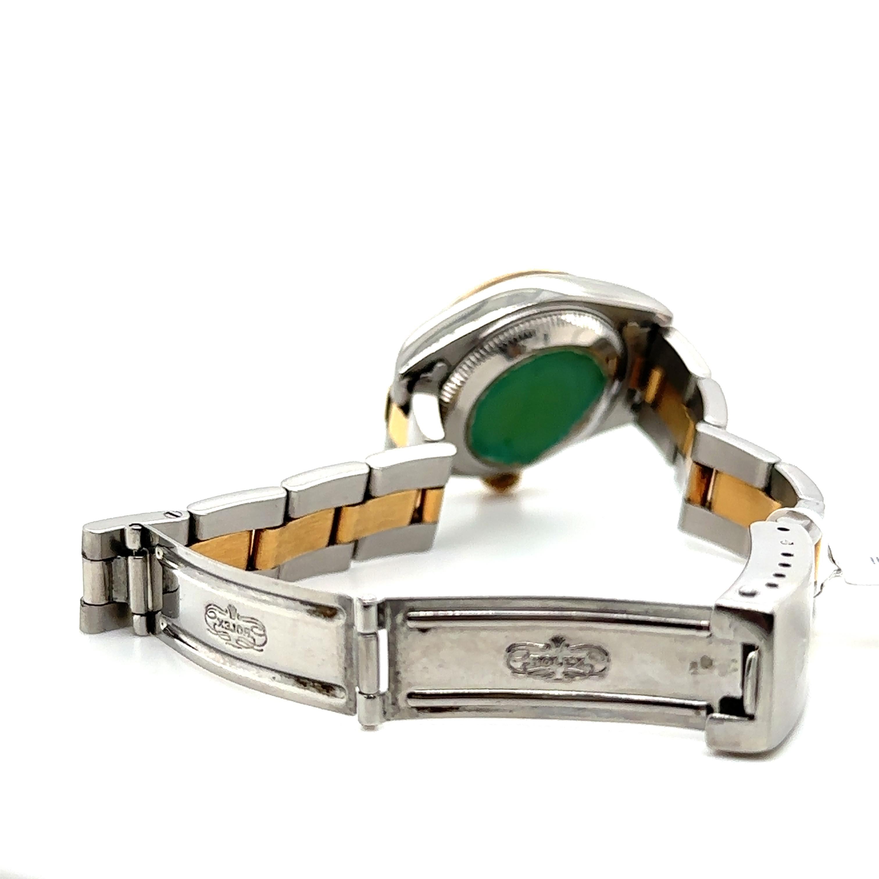 Rolex Oyster Perpetual Ref#69173 Woman's Watch 18K Gold & Steel Bracelet 2
