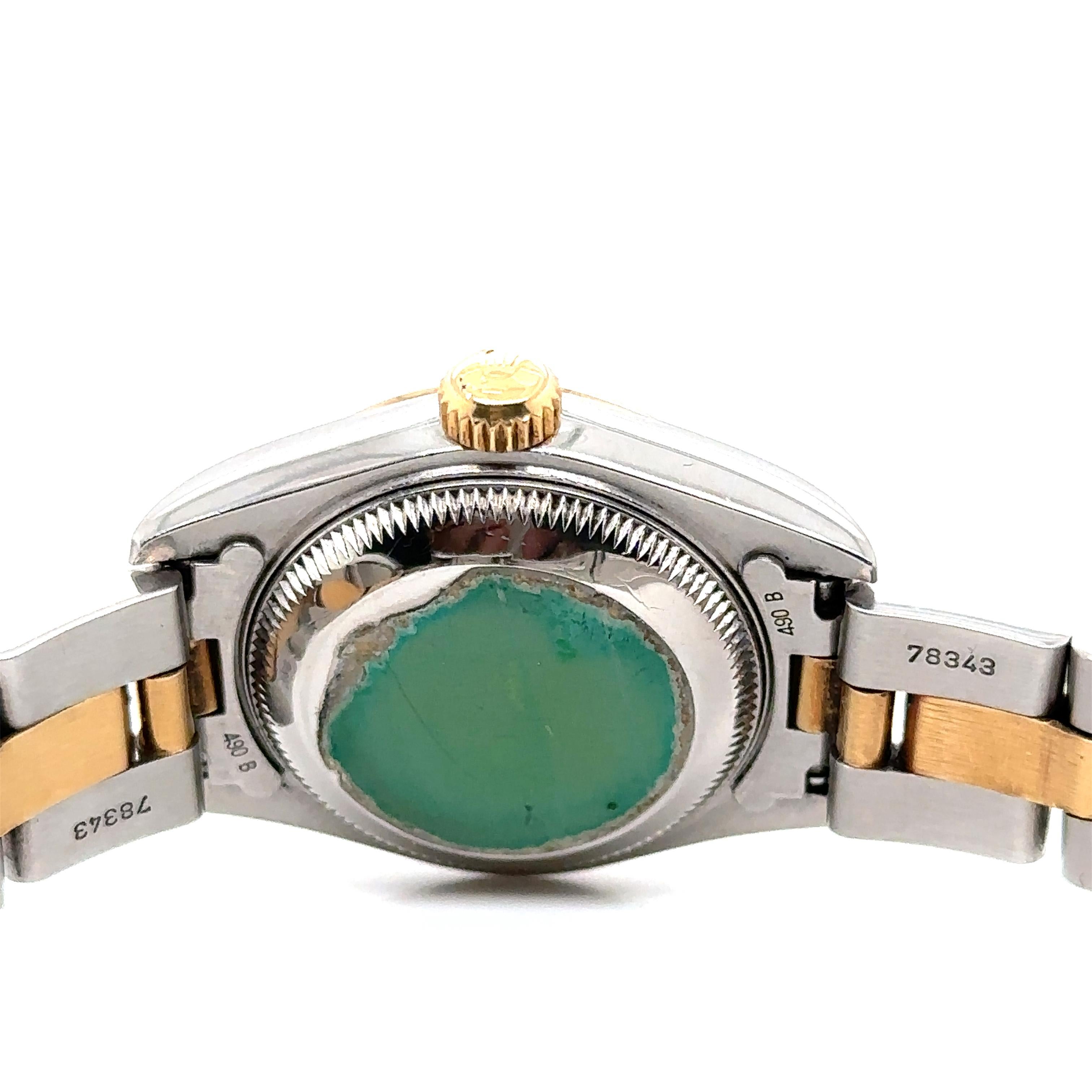 Rolex Oyster Perpetual Ref#69173 Woman's Watch 18K Gold & Steel Bracelet 3