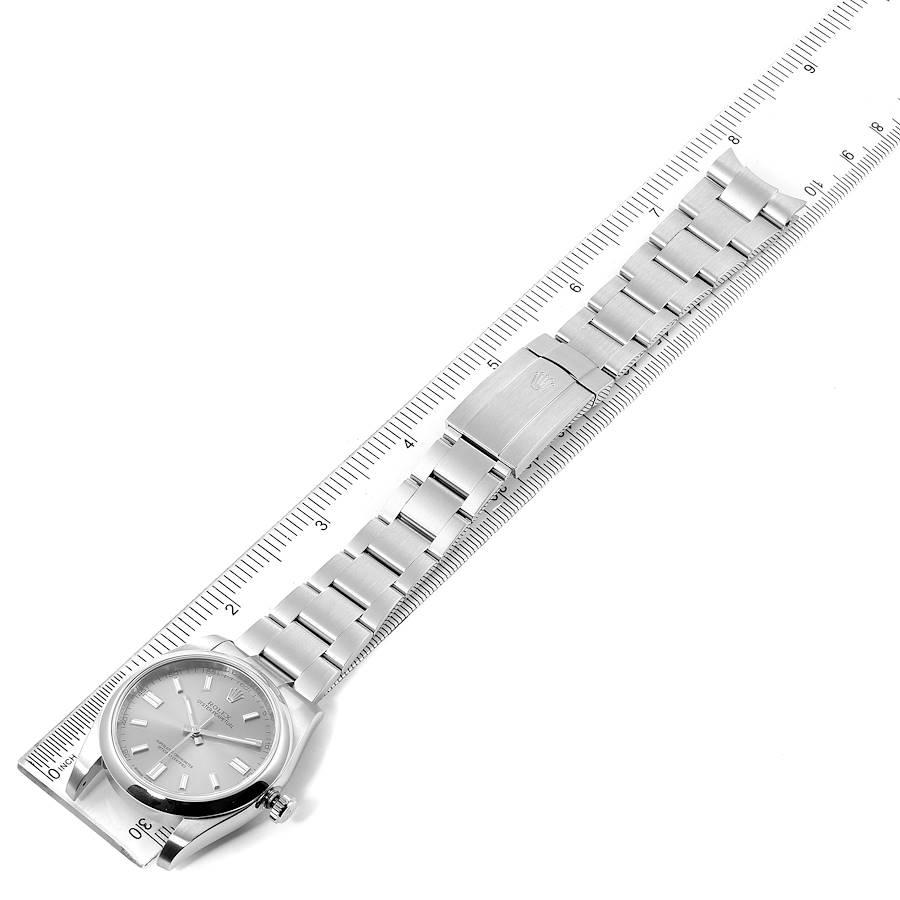 Rolex Oyster Perpetual Rhodium Dial Steel Men’s Watch 116000 Box Card 3