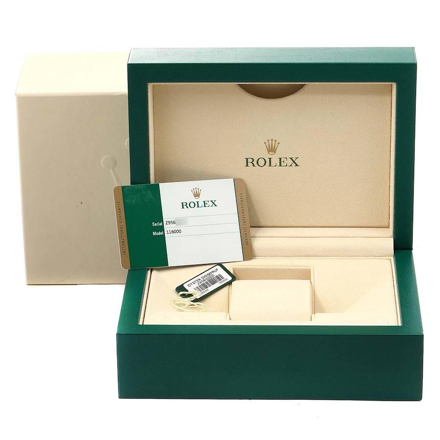 Rolex Oyster Perpetual Rhodium Dial Steel Men’s Watch 116000 Box Card 5