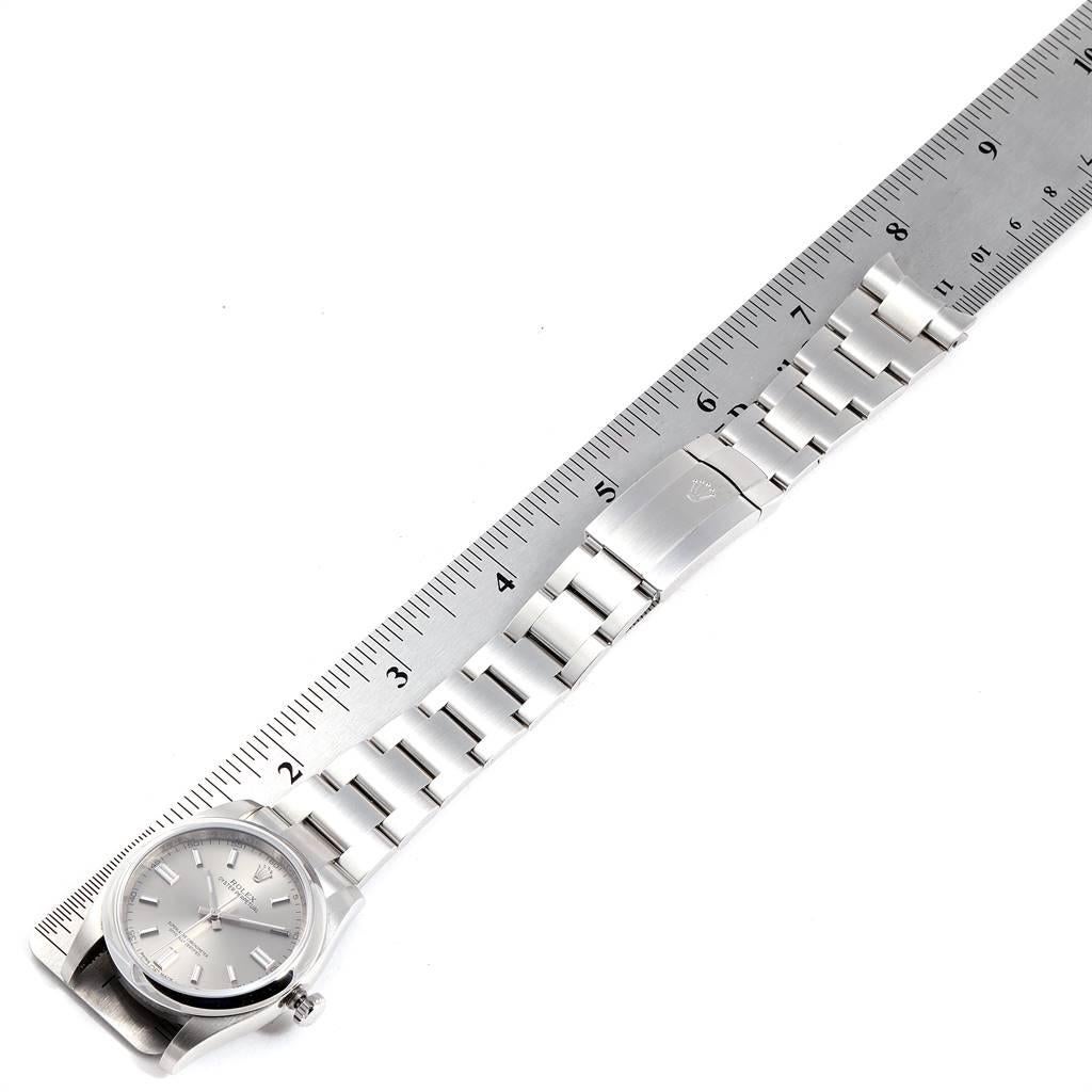 Rolex Oyster Perpetual Rhodium Dial Steel Men's Watch 116000 Box 7