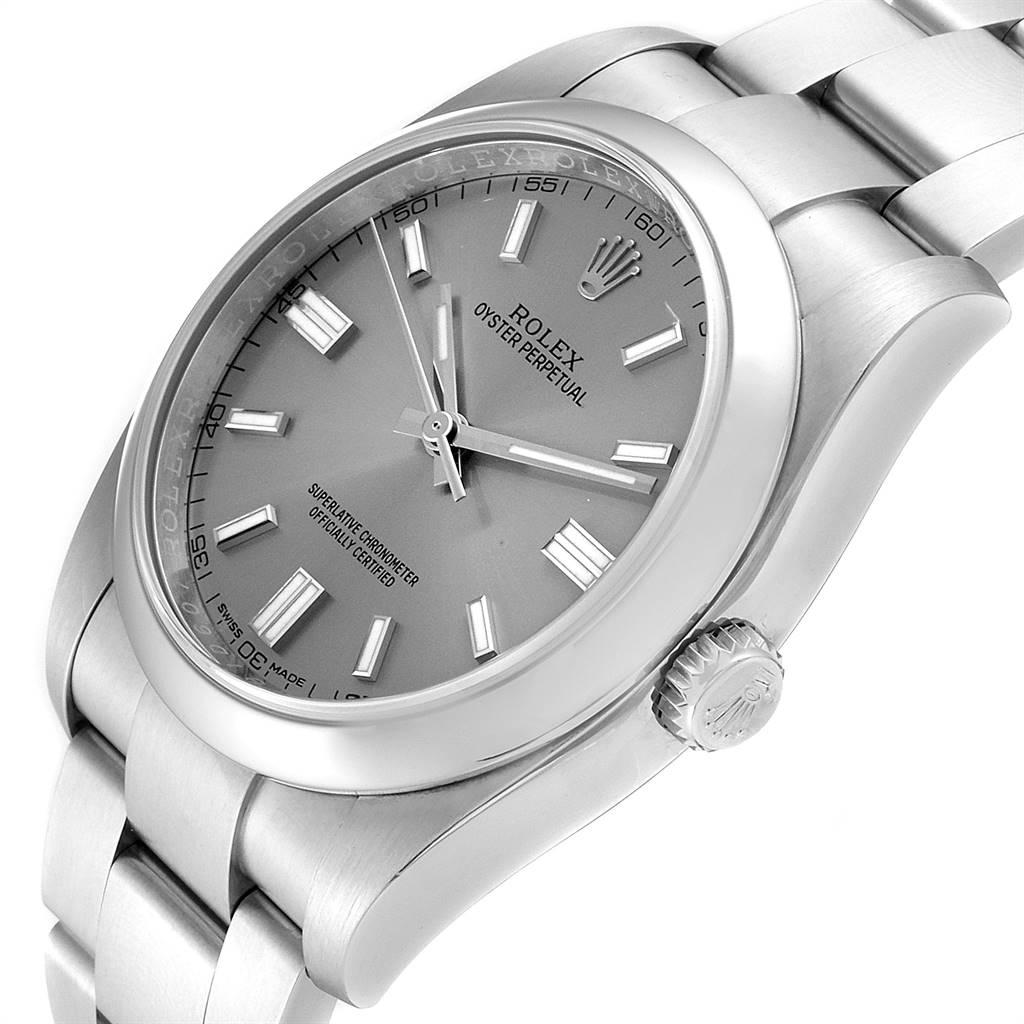 Rolex Oyster Perpetual Rhodium Dial Steel Men's Watch 116000 Box 2
