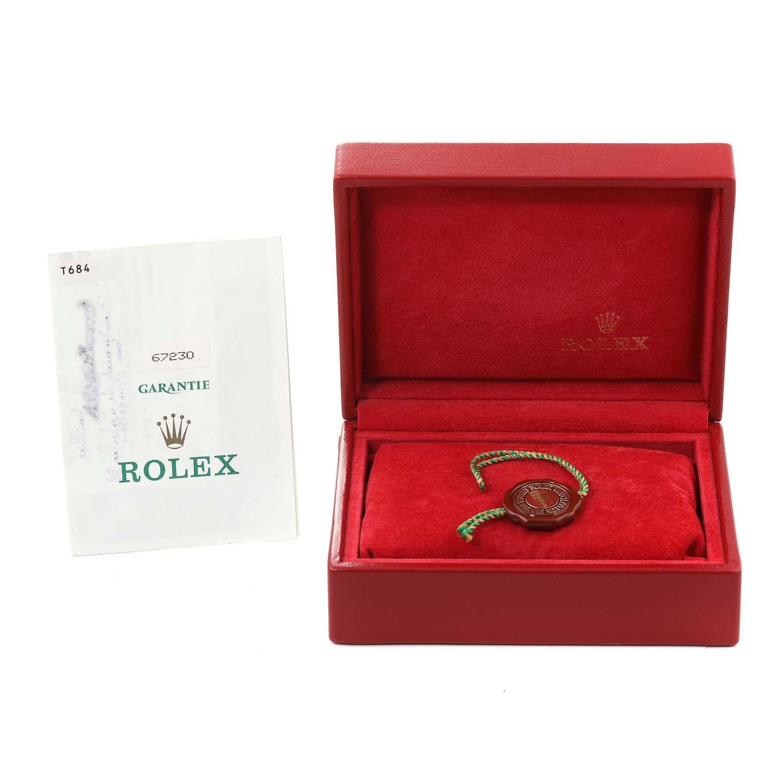 Rolex Oyster Perpetual Salmon Dial Oyster Bracelet Ladies Watch 67230 Box Papers 8