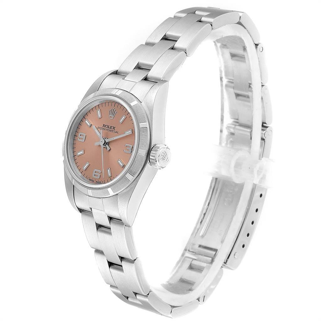 Women's Rolex Oyster Perpetual Salmon Dial Oyster Bracelet Ladies Watch 67230