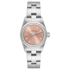 Rolex Oyster Perpetual Salmon Dial Steel Ladies Watch 67230 Box Papers