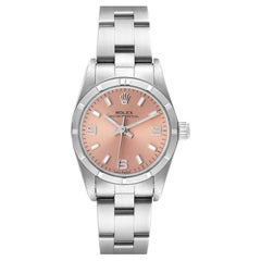 Rolex Oyster Perpetual Salmon Dial Steel Ladies Watch 76030 Box Papers