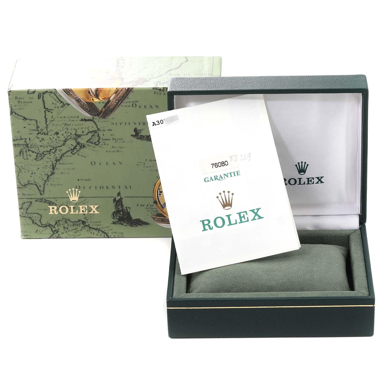 Rolex Oyster Perpetual Salmon Dial Steel Ladies Watch 76080 Box Papers 8