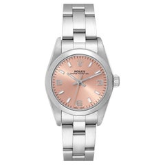 Rolex Oyster Perpetual Quadrante Salmone Acciaio Donna 76080 Scatola Documenti
