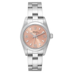 Rolex Oyster Perpetual Salmon Dial Steel Ladies Watch 76080