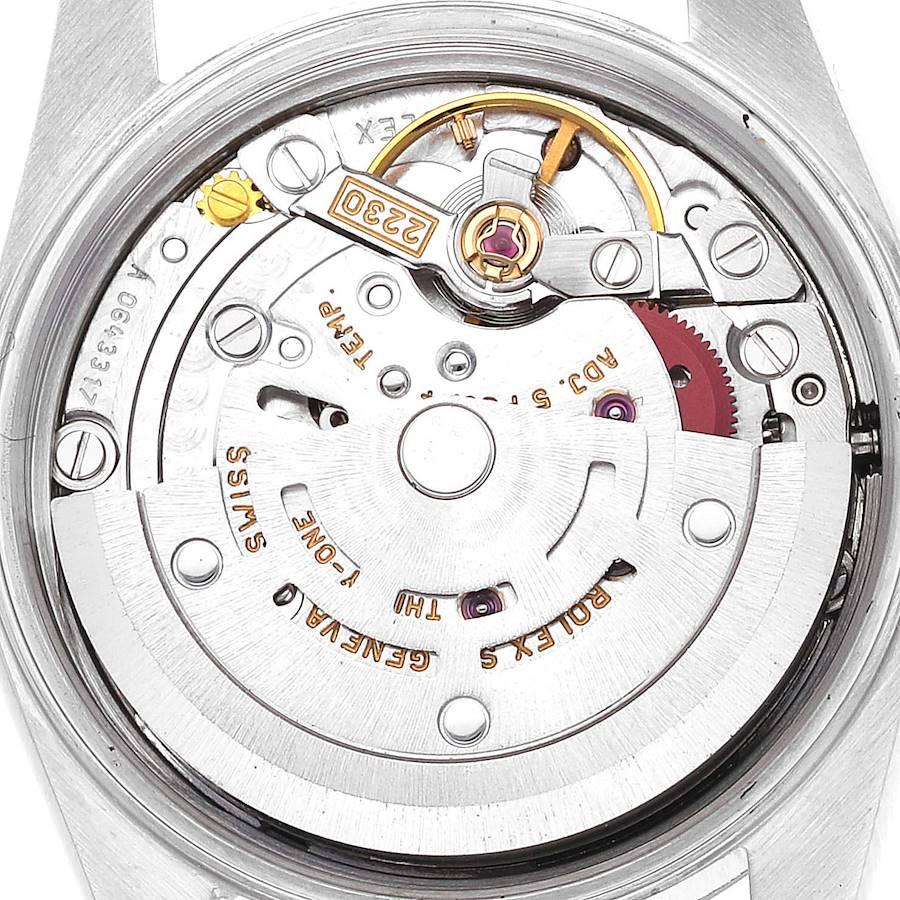 Rolex Oyster Perpetual Lachs Zifferblatt Stahl-Weißgold-Damenuhr 76094 im Angebot 5