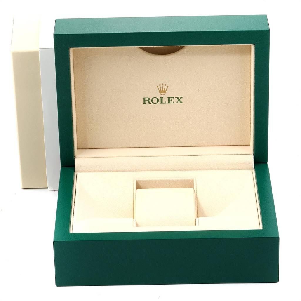 Rolex Oyster Perpetual Silver Blue Concentric Dial Unisex Watch 116000 For Sale 3