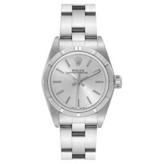 Rolex Oyster Perpetual Silver Dial Steel Ladies Watch 67230 Box Papers