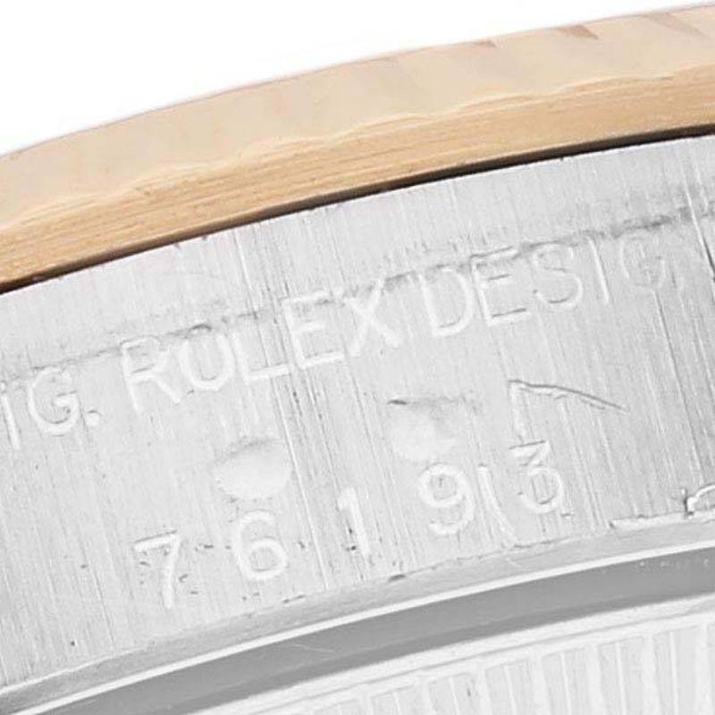 Rolex Oyster Perpetual Silber Zifferblatt Stahl-Gelbgold-Uhr 76193 2