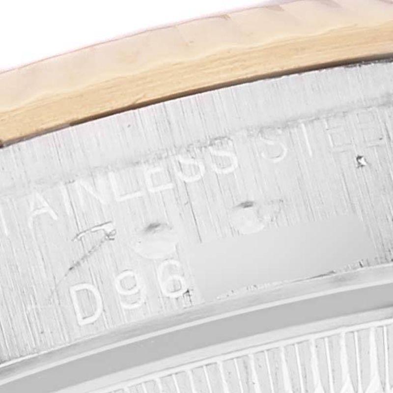 Rolex Oyster Perpetual Silber Zifferblatt Stahl-Gelbgold-Uhr 76193 3