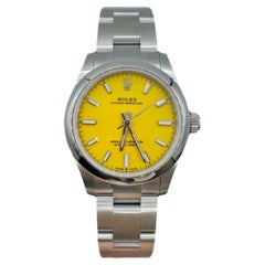 Rolex Oyster Perpetual, Stainless Steel, Yellow Dial, Ref# 277200