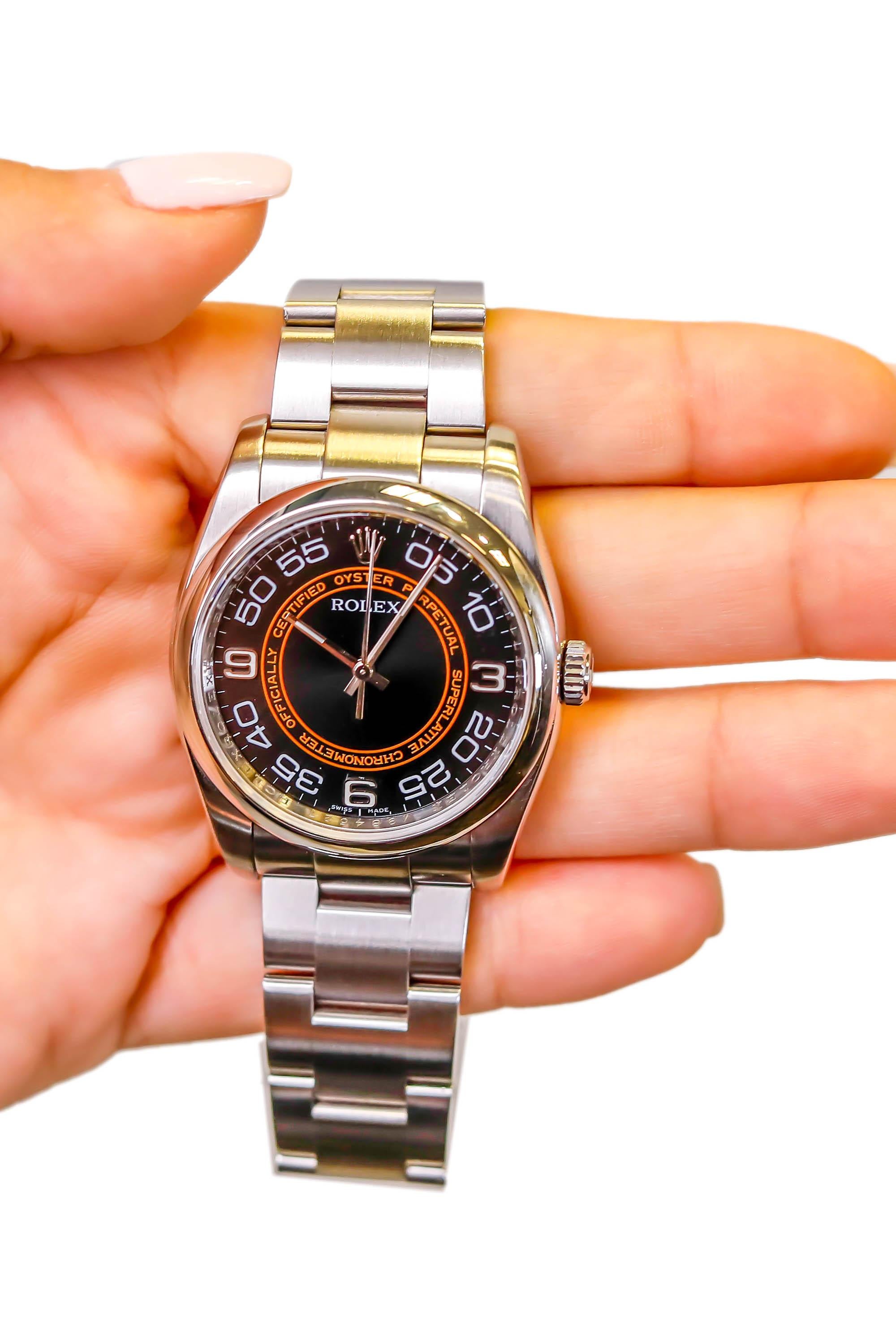 Rolex Oyster Perpetual Stainless Steel Automatic Black Dial Unisex Watch 1